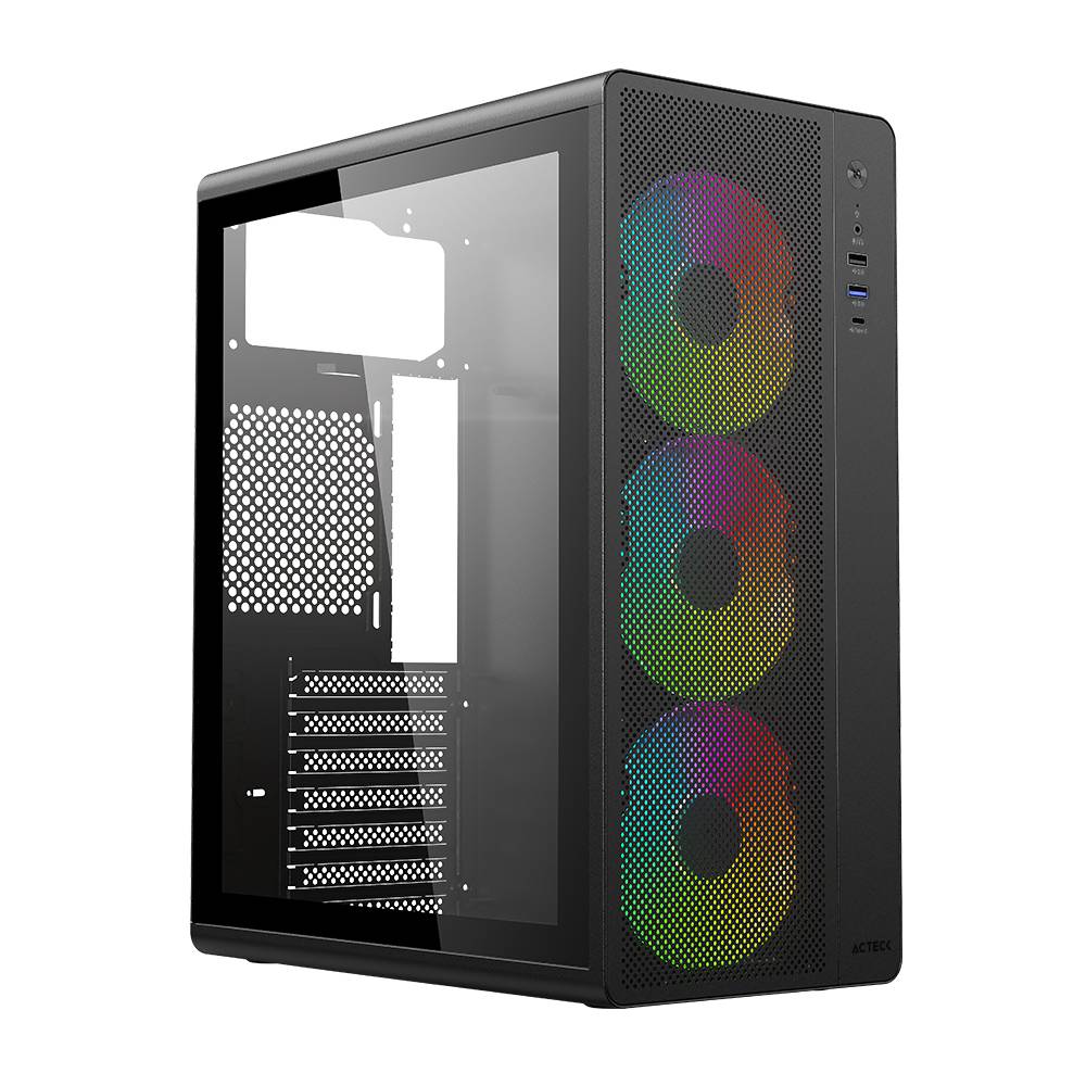 Gabinete Media Torre ESSEN PRO X GM767 ELITE Series - Color Negro. AC-941709 Gabinete Media Torre ESSEN PRO X GM767 ELITE Series - Color Negro. AC-941709